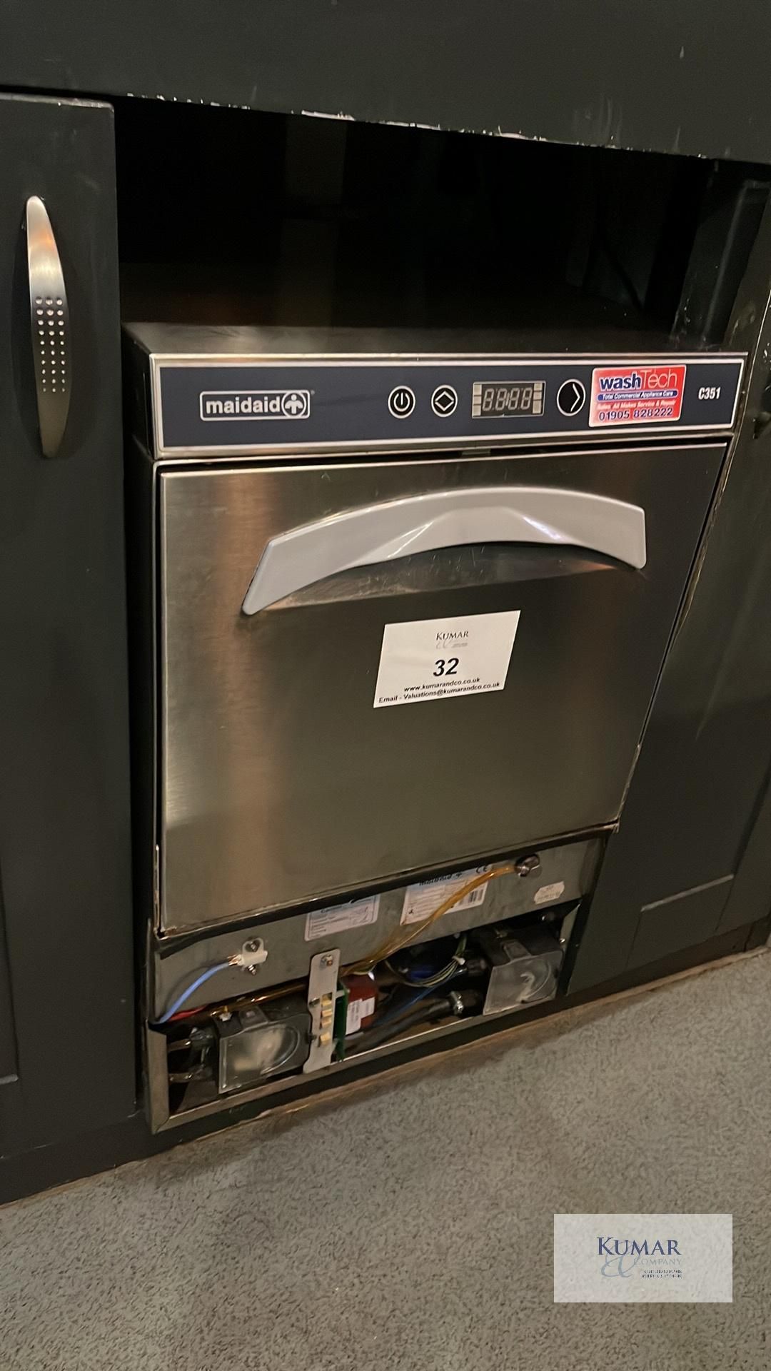 Maidaid C351 Under Counter Glasswasher, Serial No. 916478 (12/03/2018) New Cost Â£700 - Image 2 of 8