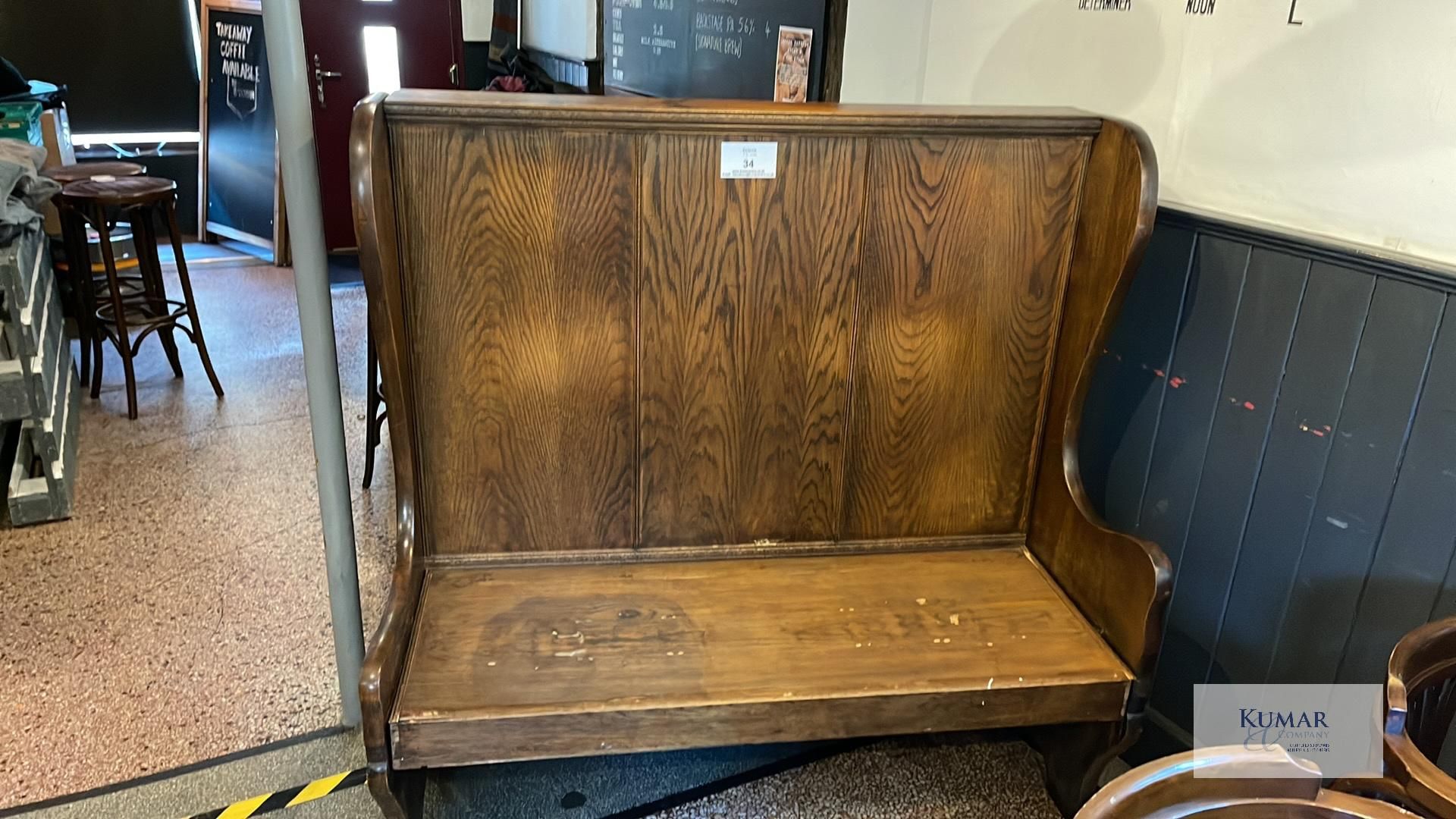 Vintage Stylish & Heavy Church Chapel Pew/Bench - Image 5 of 6