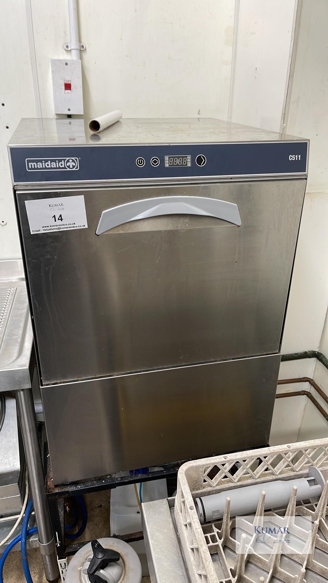 Maidaid C511 Stainless Steel Dishwasher with 5: Plastic Glass Racks and LT12 Water Softener, Self - Image 2 of 13