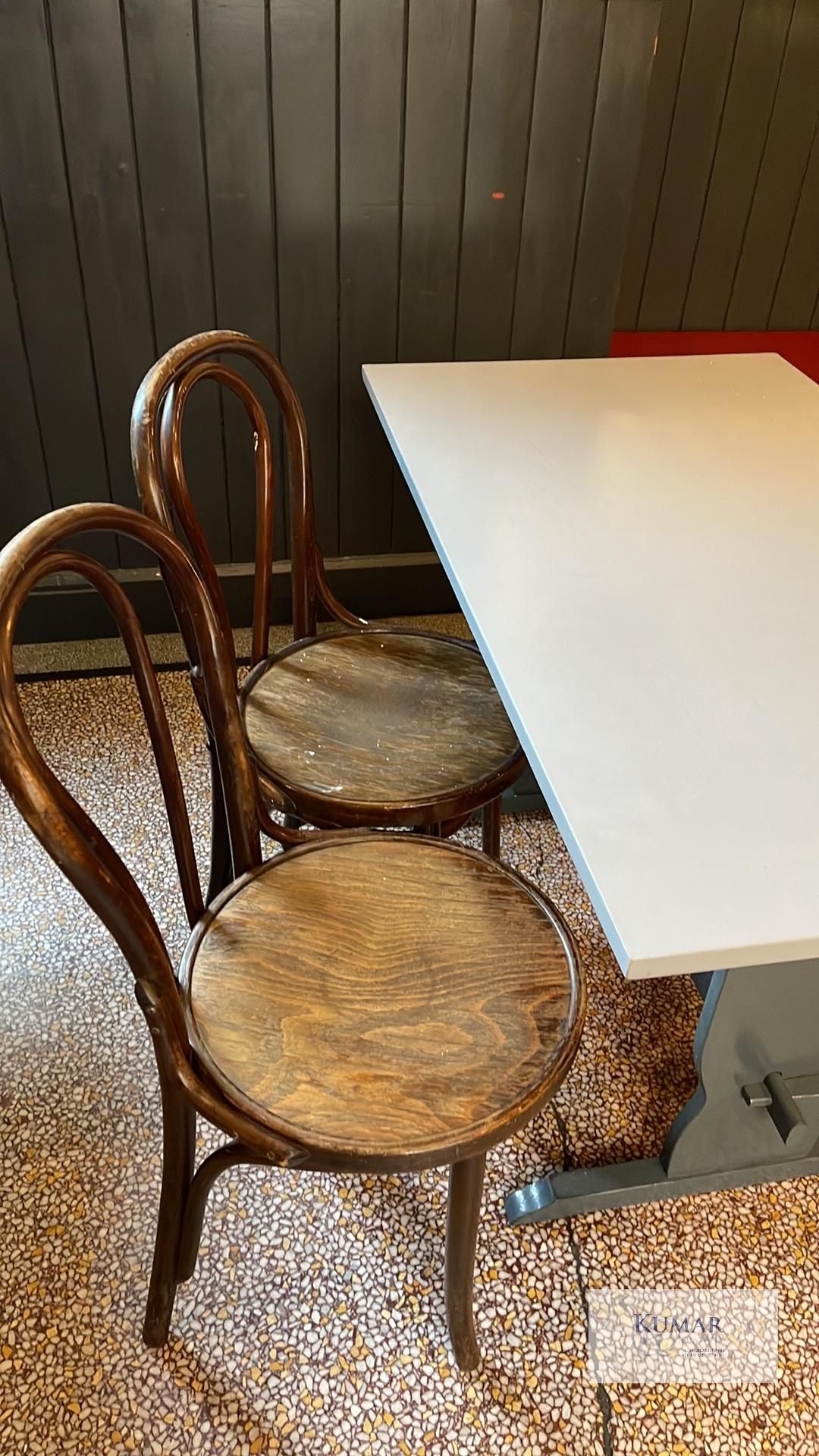 Oak Rectangular Table with 4: Wooden Dining Chairs - Dimensions L - 1200mm x W - 690mm - Image 3 of 6