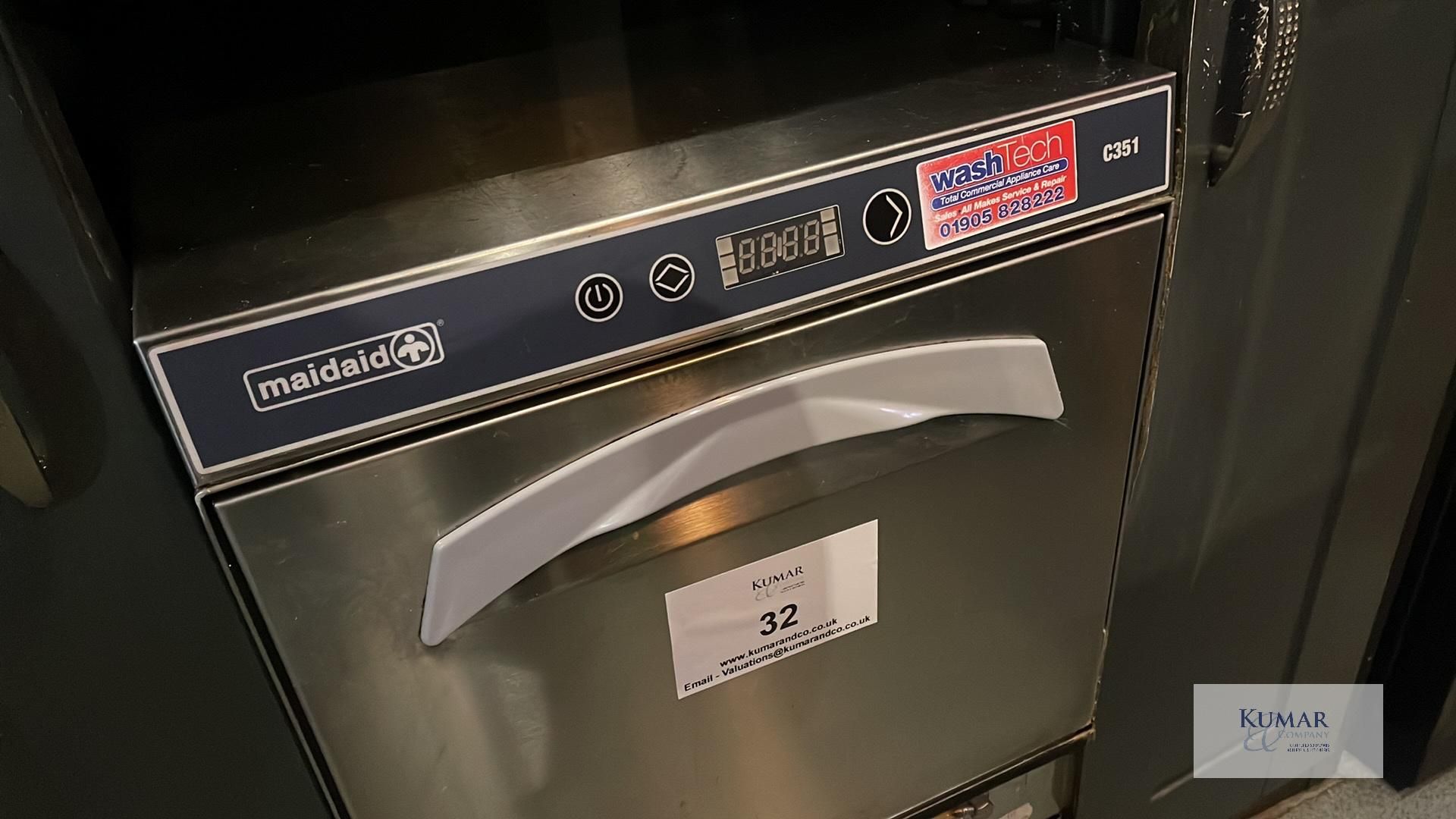 Maidaid C351 Under Counter Glasswasher, Serial No. 916478 (12/03/2018) New Cost Â£700 - Image 7 of 8