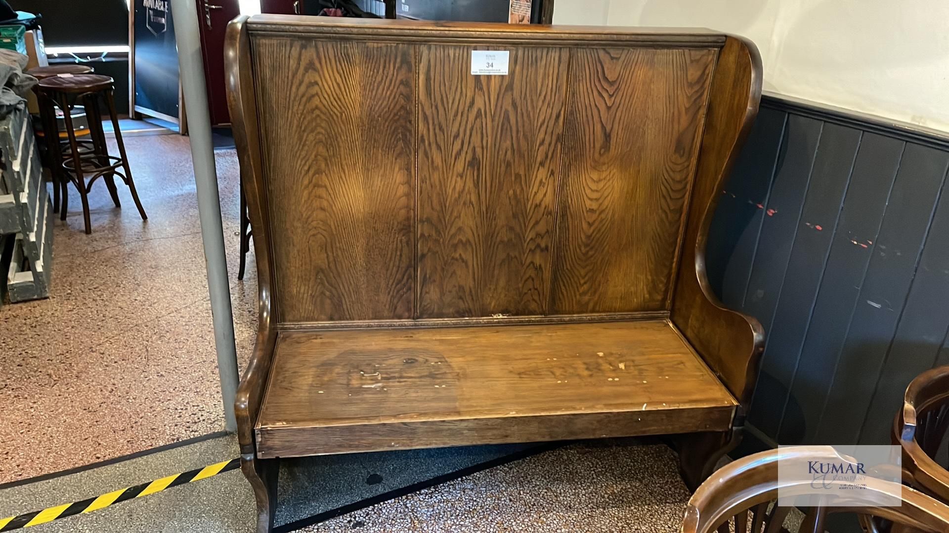 Vintage Stylish & Heavy Church Chapel Pew/Bench - Image 6 of 6