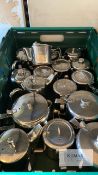 Various stainless steel coffee/tea pots