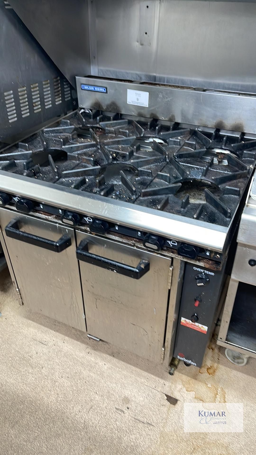 Blue Seal Turbofan 6 Burner Gas Range Cooker with Large Oven - Will Require Electrical - Image 2 of 7