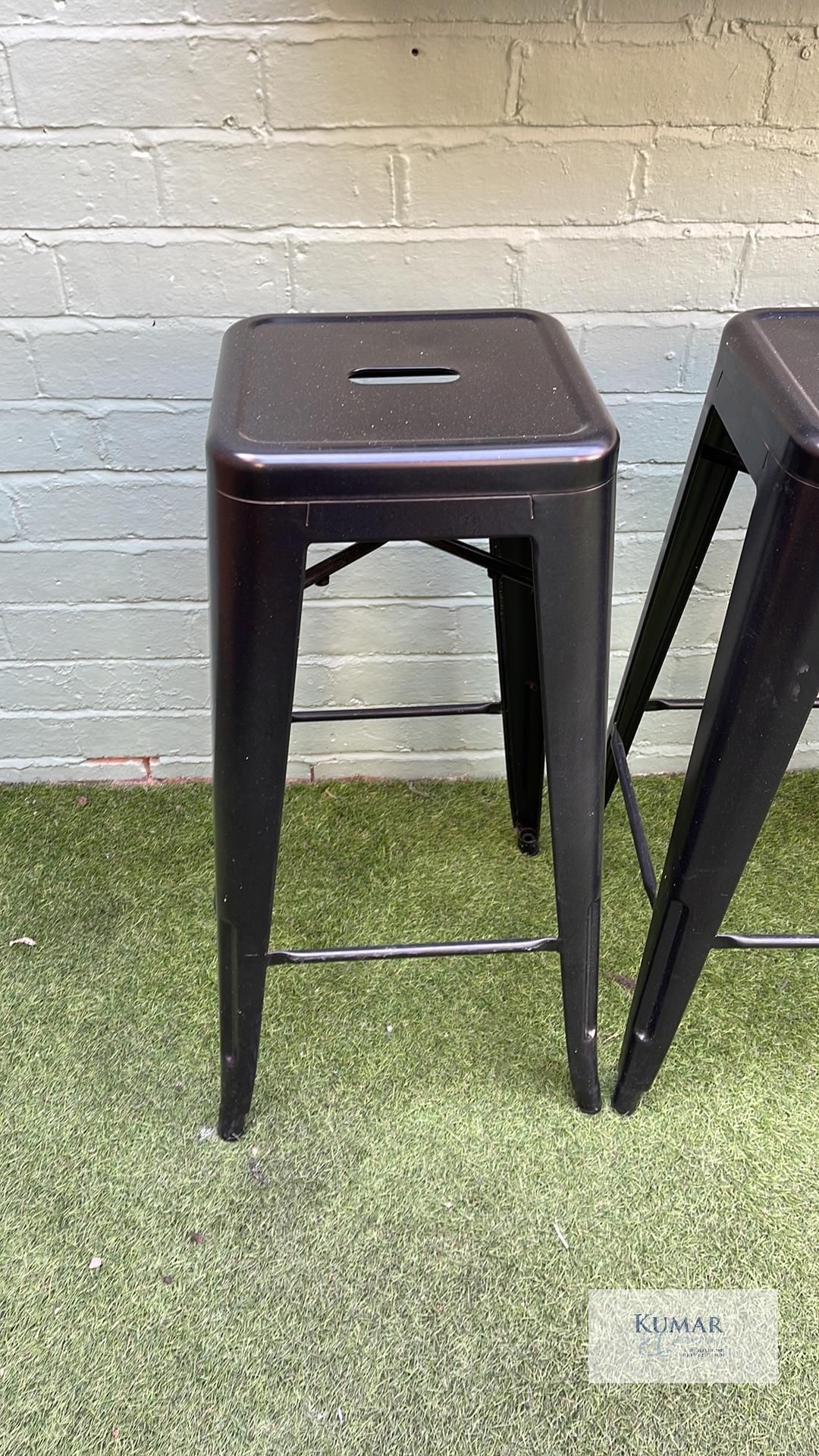 5: High Bar Steel Black Stools - Image 3 of 6