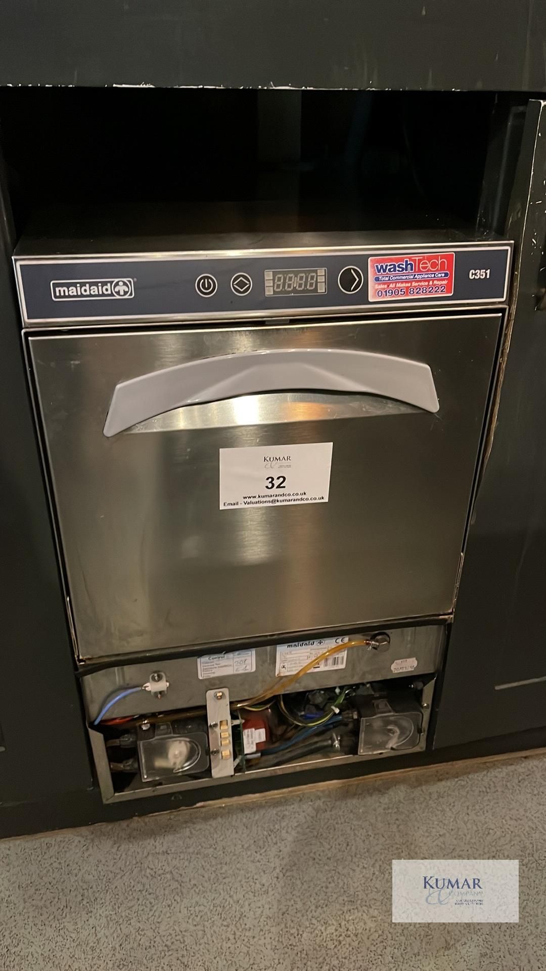 Maidaid C351 Under Counter Glasswasher, Serial No. 916478 (12/03/2018) New Cost Â£700