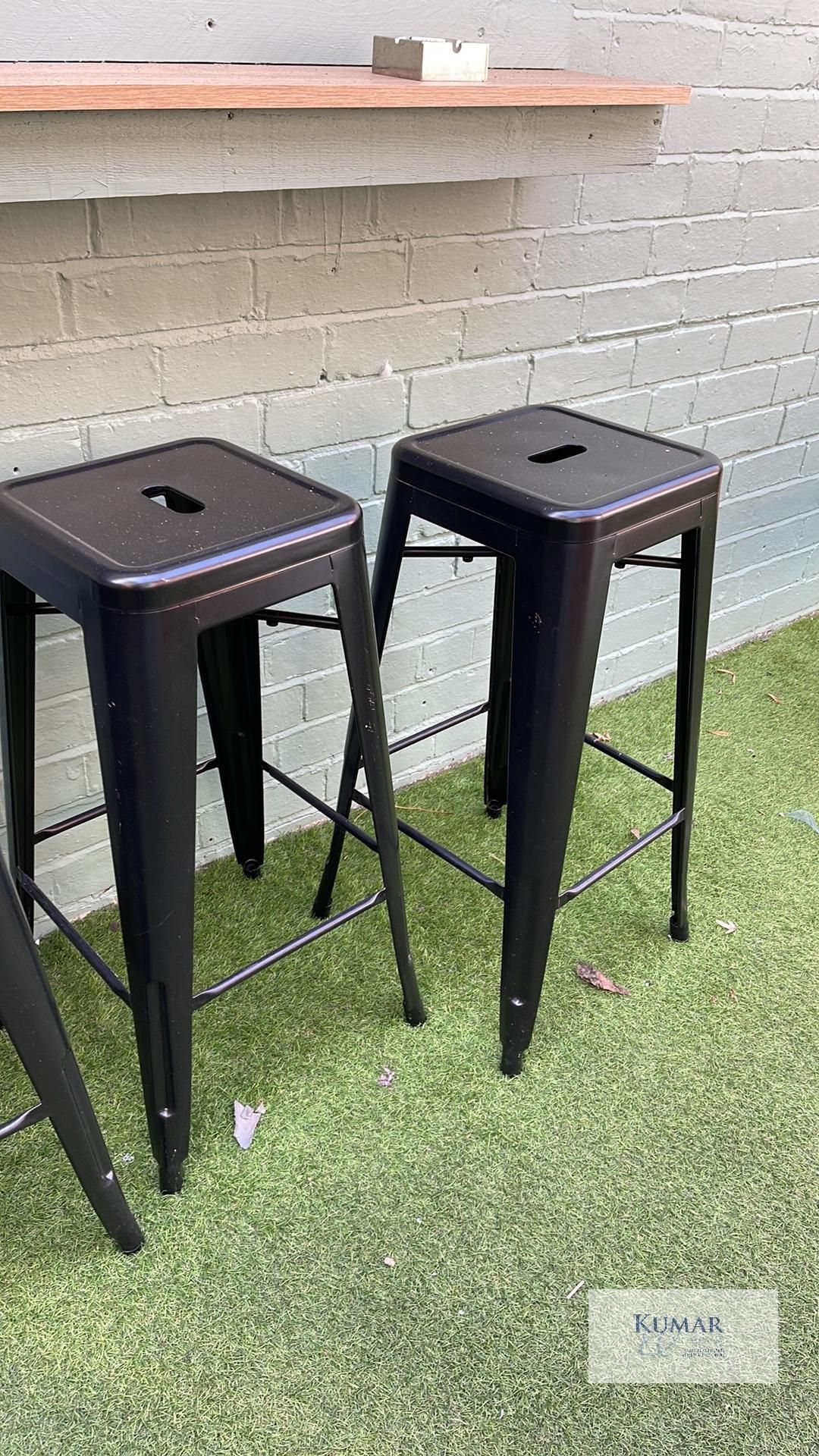 5: High Bar Steel Black Stools - Image 6 of 6