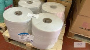 2: Outers Sapphire 6 Pack Jumbo White Toilet Rolls, White Flat WTL953002, 300 Metres, 90mm, 2 Ply