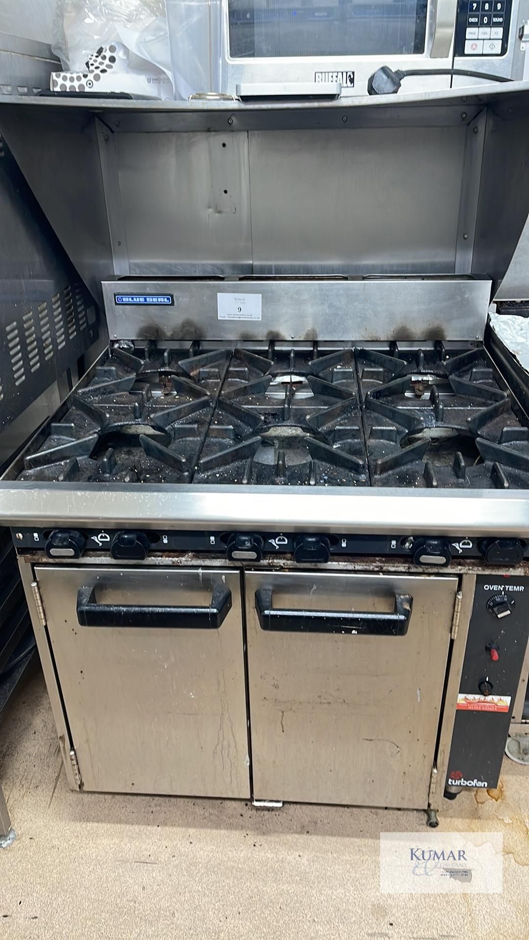 Blue Seal Turbofan 6 Burner Gas Range Cooker with Large Oven - Will Require Electrical