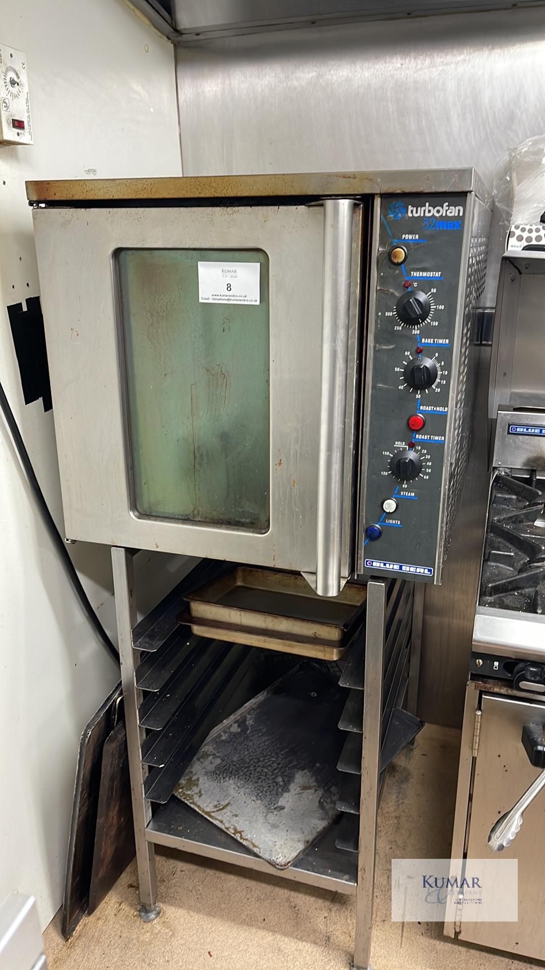 Blue Seal Turbofan 32 Max Oven, with Stainless Steel Tray Stand and Trays - Will Require - Image 2 of 5