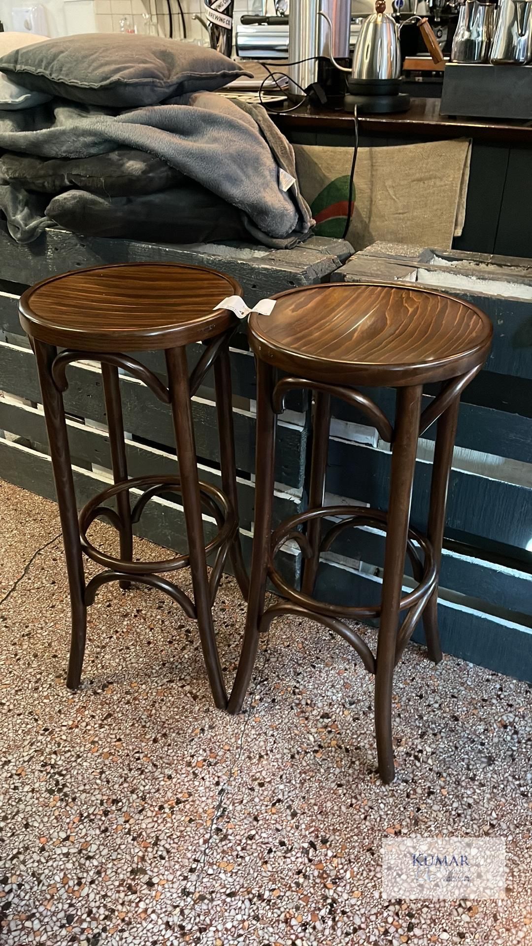 2: Wooden Stools - Image 3 of 4