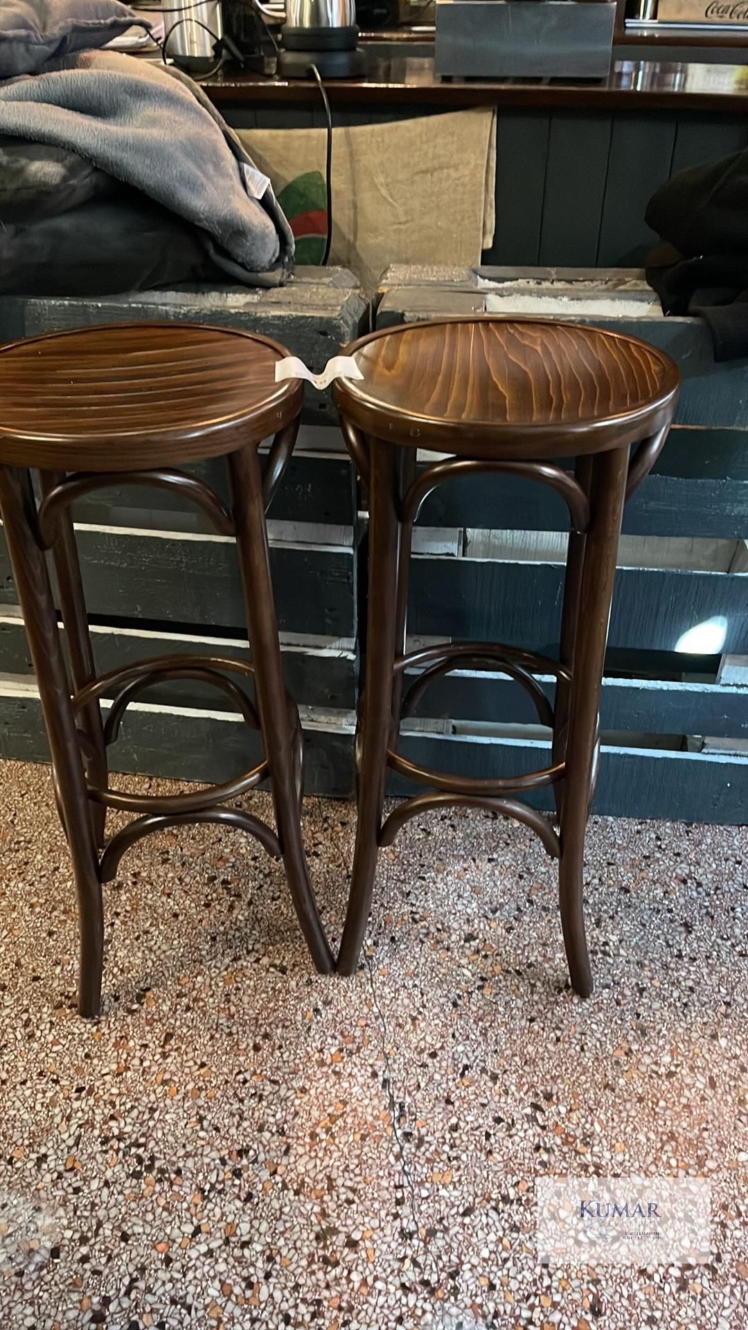 2: Wooden Stools - Image 2 of 4