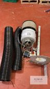 Filtermist S400 machine extractor, with accessories and mounting post Please Note This Lot Located