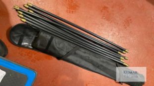 Drain rods in carry case9 x rods at 1m long - Please Note This Lot Located in Walsall Collection