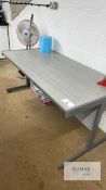Workshop/office table 160cm wide x 80cm deep x 72cm high Does not include item on top