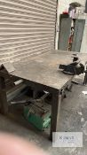 Workshop/Welding Table with vice 2000mm long x 1000mm wide x 800mm high