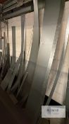 Various cuts of sheet steels Job lot Located behind guilloteen