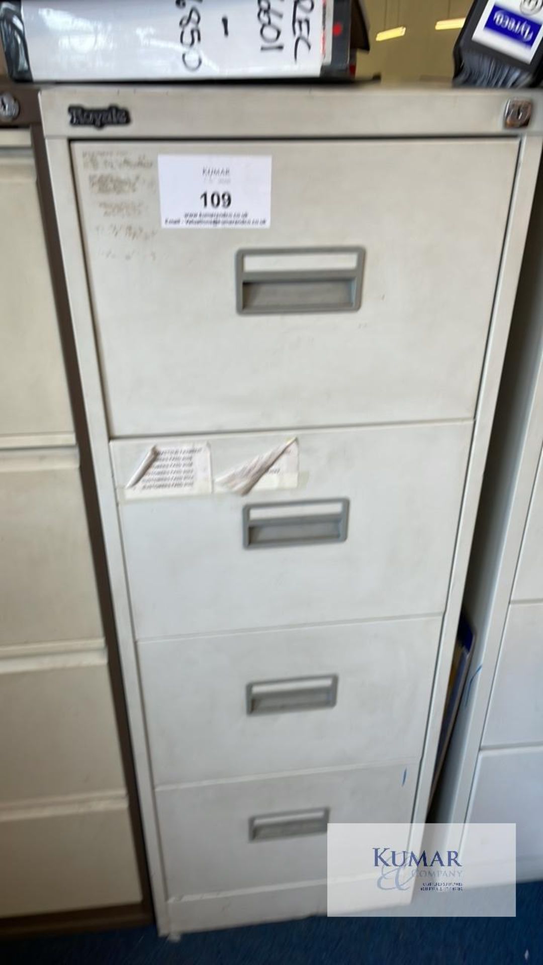 Filling cabinets x 3 Standard sized Does not include items and files Located upstairs office - Image 3 of 5