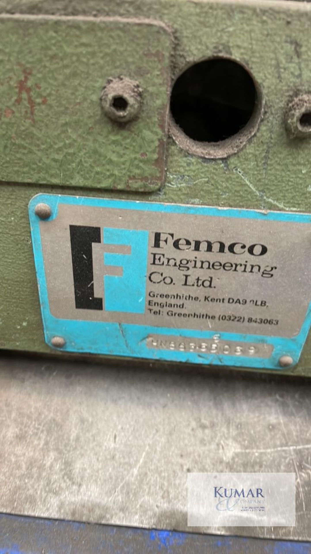 Femco Engineering Treadle Operated Hydronotch Machine Serial HN6535039 - Image 4 of 4