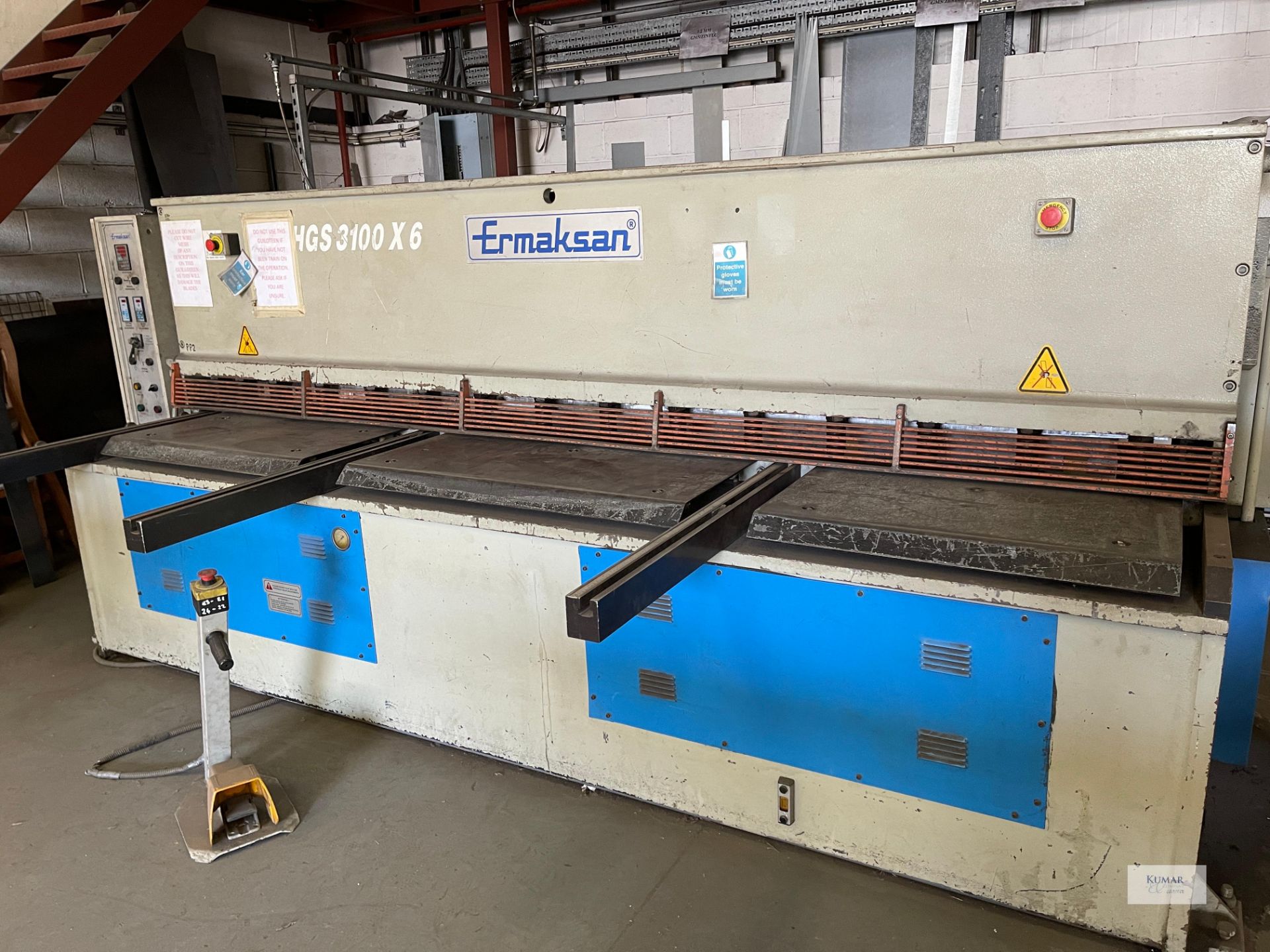 Ermaksan GuillotineHGS 3100X6, Capacity 6mm with Manual Back GaugeSerial No. G-825415V (2002) - Image 18 of 18