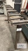 Roller table 2200mm long x 1080mm high (to top of rollers)