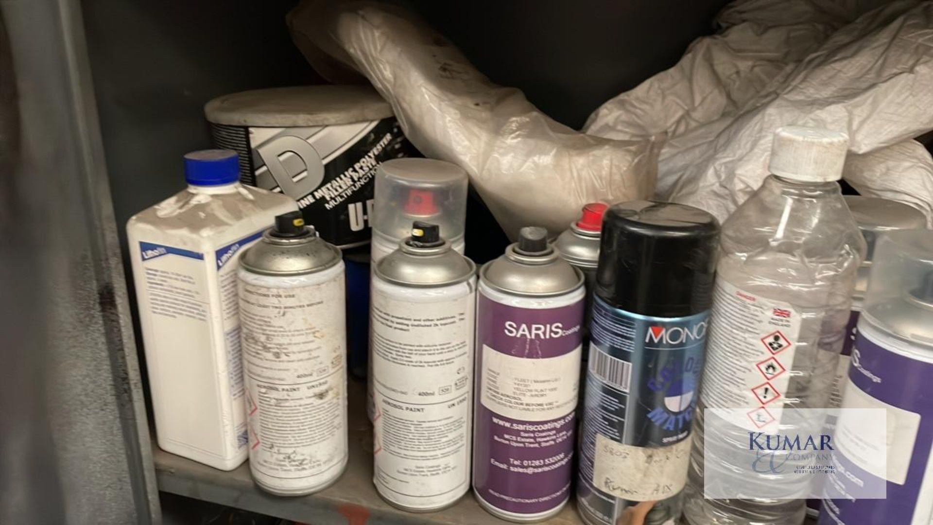 Paint cupboard Includes items as pictured - Image 6 of 9