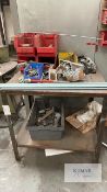 Workshop/fabrication table 935mm long x 740mm wide x 920mm high With lower shelf Includes all