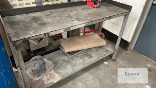 Workshop/fabrication table 1520mm long x 510mm wide x 910mm high With lower shelf