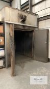 Large Capacity Curing Oven - Believed Used For Powder Coating - Approx 6 Cubic Meters inside