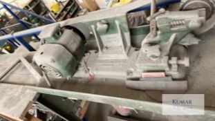 Coventry abrasives belt sander on table