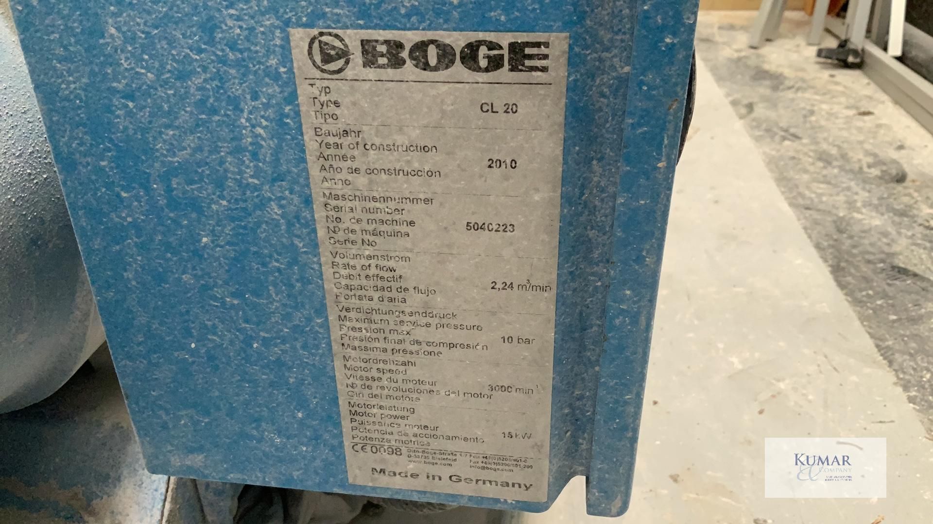 Boge CL10 Packaged Screw Compressor, Serial No. 5040223, (2010) with Worthington Creyssensac DW7 - Image 6 of 16