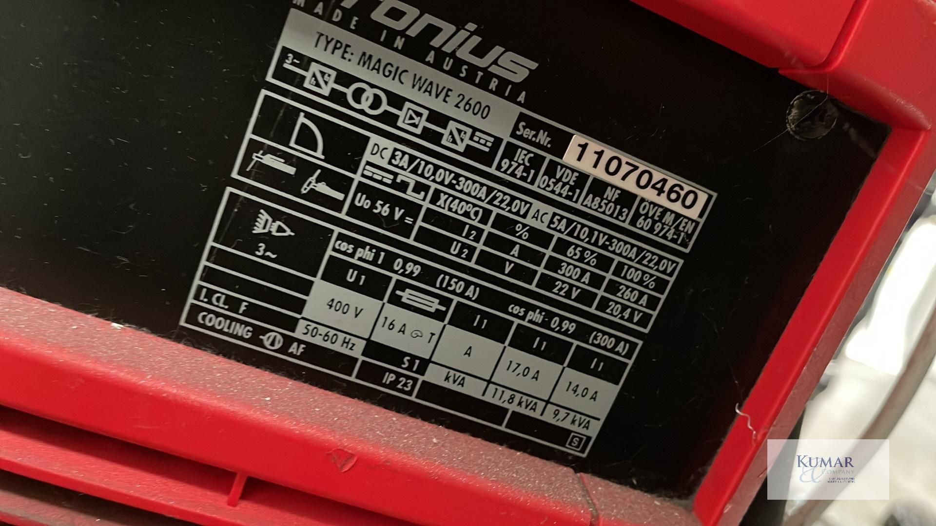 Fronius Magic Wave 2600 Water Cooled AC/DC Tig Power Source Serial No.11074060 - Does Not Include - Image 2 of 6