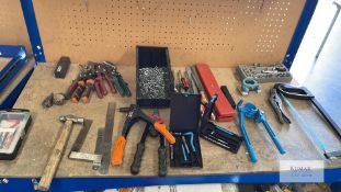 Quantity of Tools as shown does not include work bench