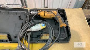 Dewalt 110v Drill in Carry case - Please Note This Lot is Located in Huthwaite and the Collection