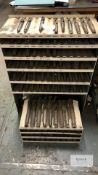 Large Quantity of Machine Tools Drill Bits and Storage Holder As Shown