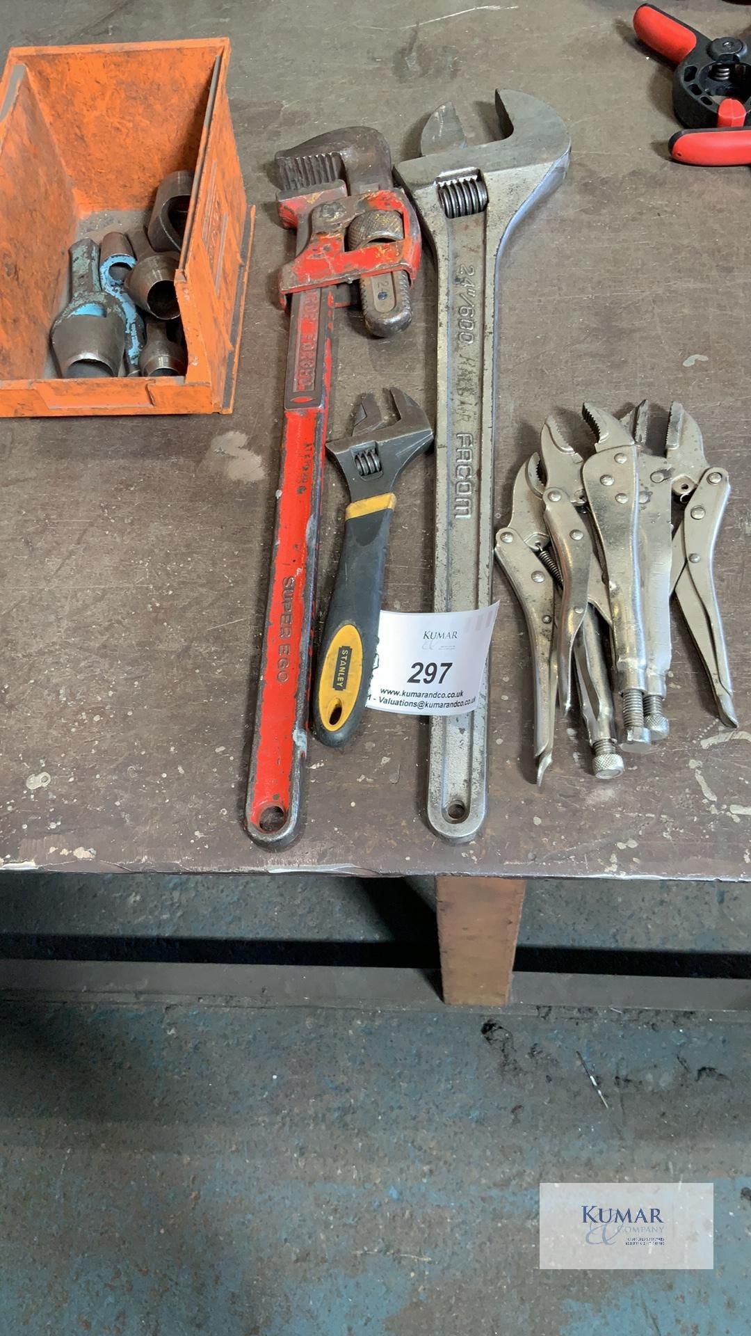 Quantity of Wrenches & Adjustable Spanner As Shown