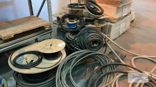 Various Reels of Heavy Duty Wire Some Armoured - Please Note This Lot is Located in Huthwaite and
