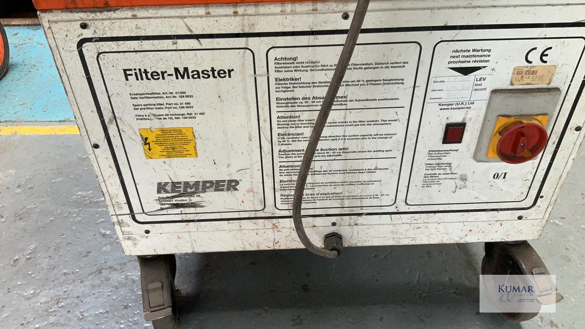 Kemper Filter Master, Type 64121 Mobile Fume Extraction Unit, Weight 80Kg, Serial No.258169, (04/ - Image 5 of 9