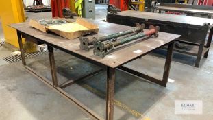 Welded Mild Steel Work Bench with Vice - Dimensions 244cm x 153cm x 85cm Height - Does Not Include