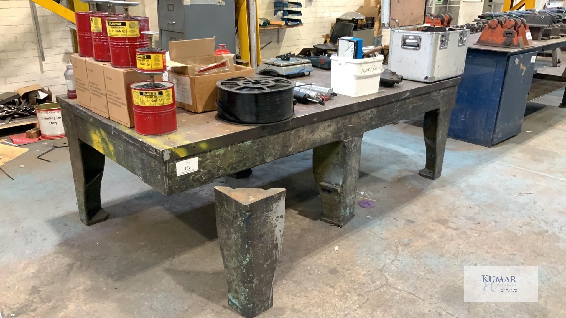 Webster & BennettLarge Welding Table - Dimensions 247cm x 122cm x 80cm Height - Please Note Does Not - Bild 2 aus 7