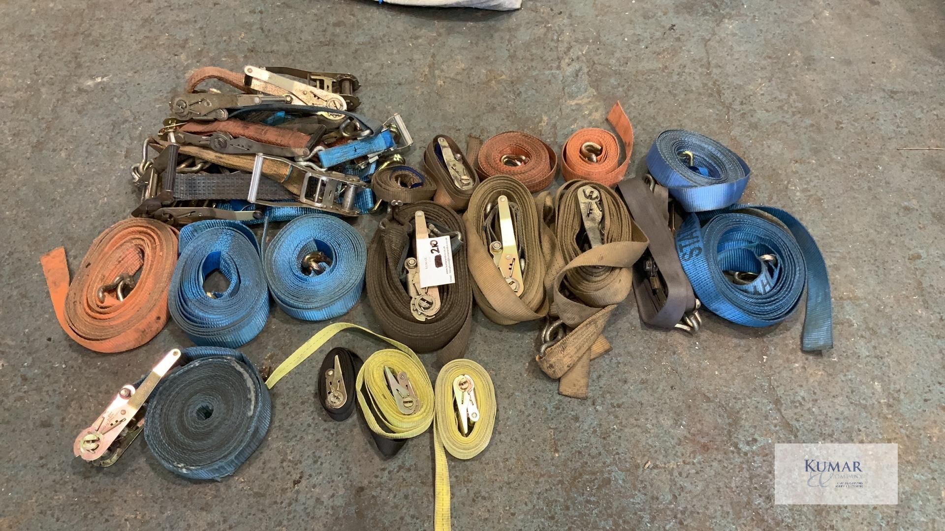 Large Quantity of Various Ratchet Straps