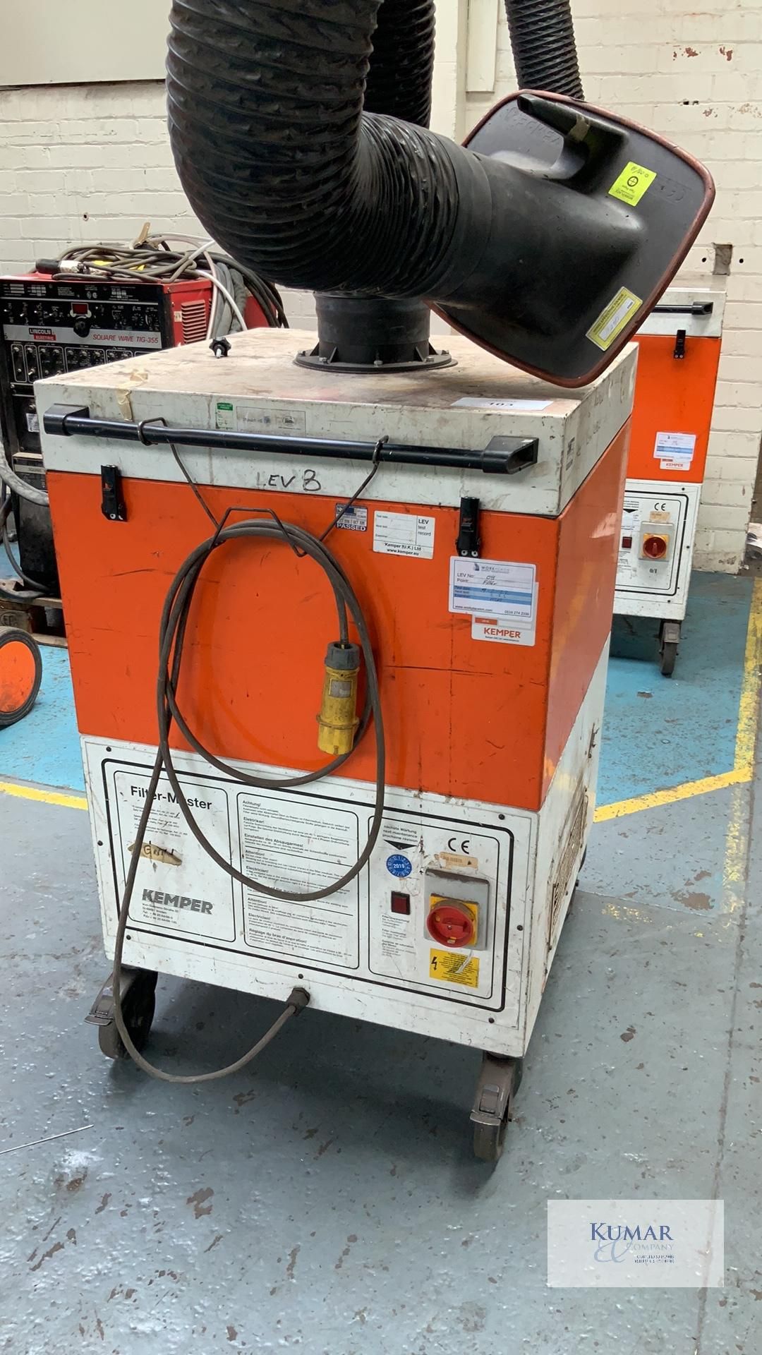 Kemper Filter Master, Type 64121 Mobile Fume Extraction Unit, Weight 80Kg, Serial No.256655, (02/ - Image 3 of 6