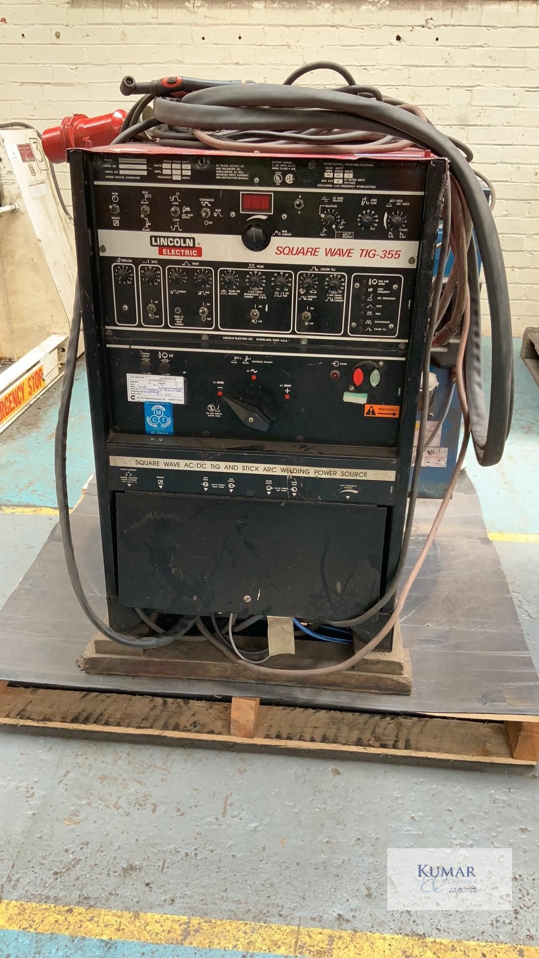 Lincoln Electric Tig 355 Square Wave AC/DC Tig & Stick Arc Welding Power Source, Serial No. - Image 2 of 14