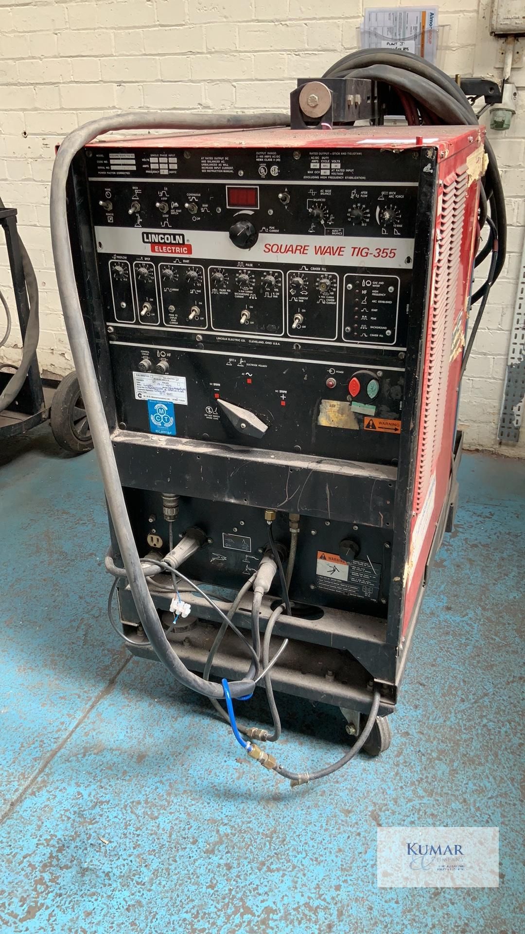 Lincoln Electric Tig 355 Square Wave AC/DC Tig & Stick Arc Welding Power Source, Serial No. - Image 2 of 13