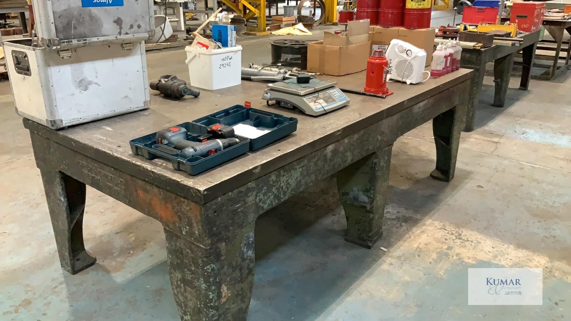 Webster & BennettLarge Welding Table - Dimensions 247cm x 122cm x 80cm Height - Please Note Does Not - Bild 7 aus 7