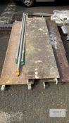 3 scaffold platforms 2300mm x 610mm law with 5 scaffold brace bars