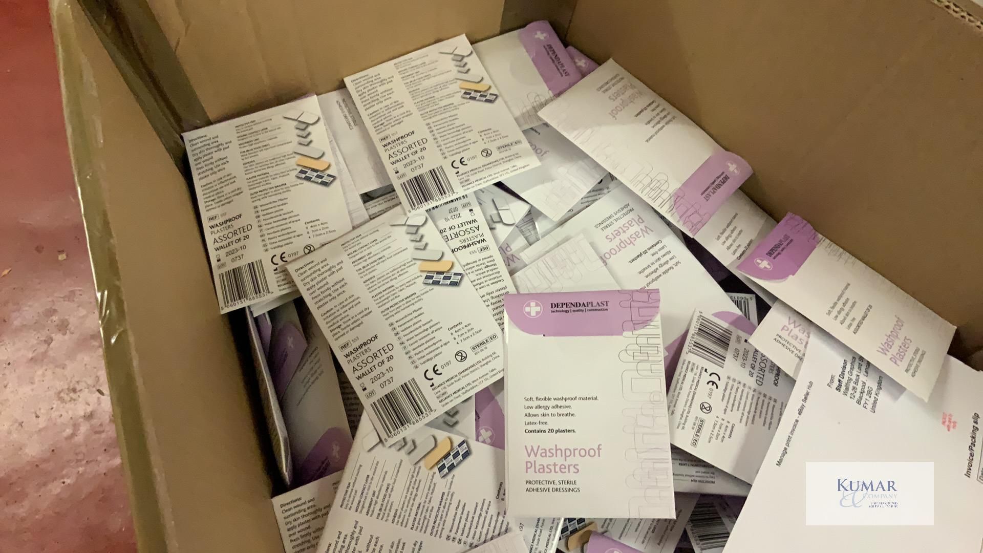 3: Large Boxes of 20 Dependaplast Washproof Plasters (06/2024) - Thousands of Packets in total RRP - - Image 7 of 13