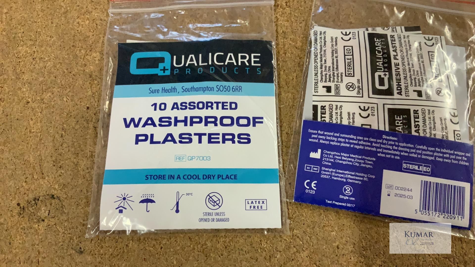 3: Large Boxes of 10 & 20 Qualicare Products Assorted Washproof Plasters (03/2025) - Thousands of - Image 2 of 9