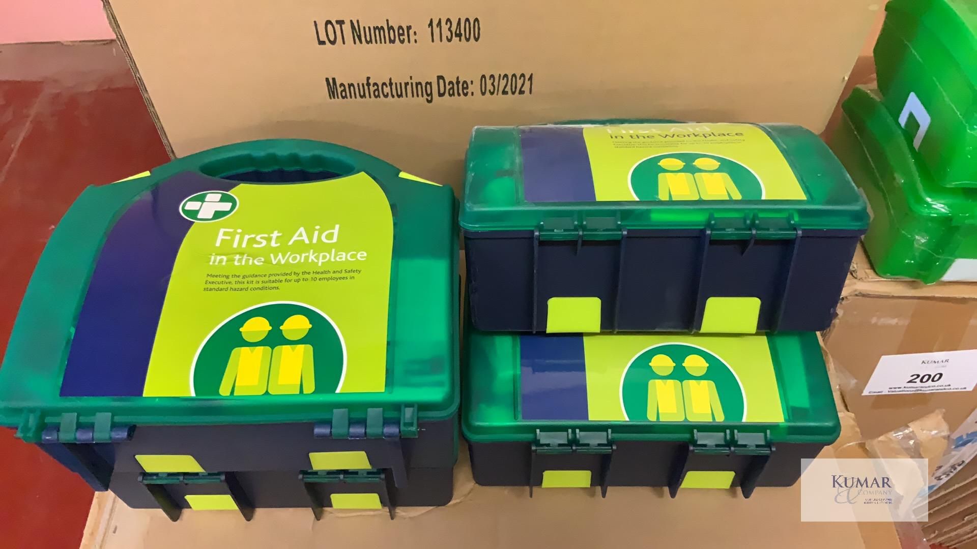 17 Various First aid Kits - Comprising; 4: First Aid Kit Boxes with Contents as New, 2: First Aid In - Image 12 of 16