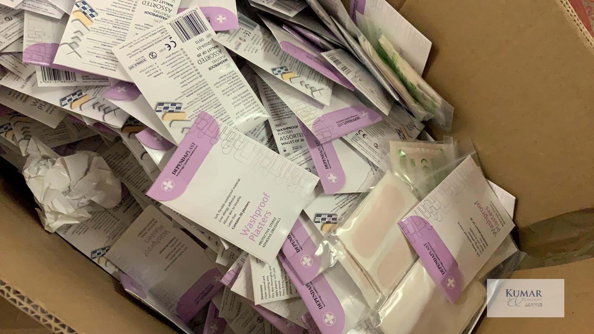 3: Large Boxes of 20 Dependaplast Washproof Plasters (06/2024) - Thousands of Packets in total RRP - - Image 10 of 13